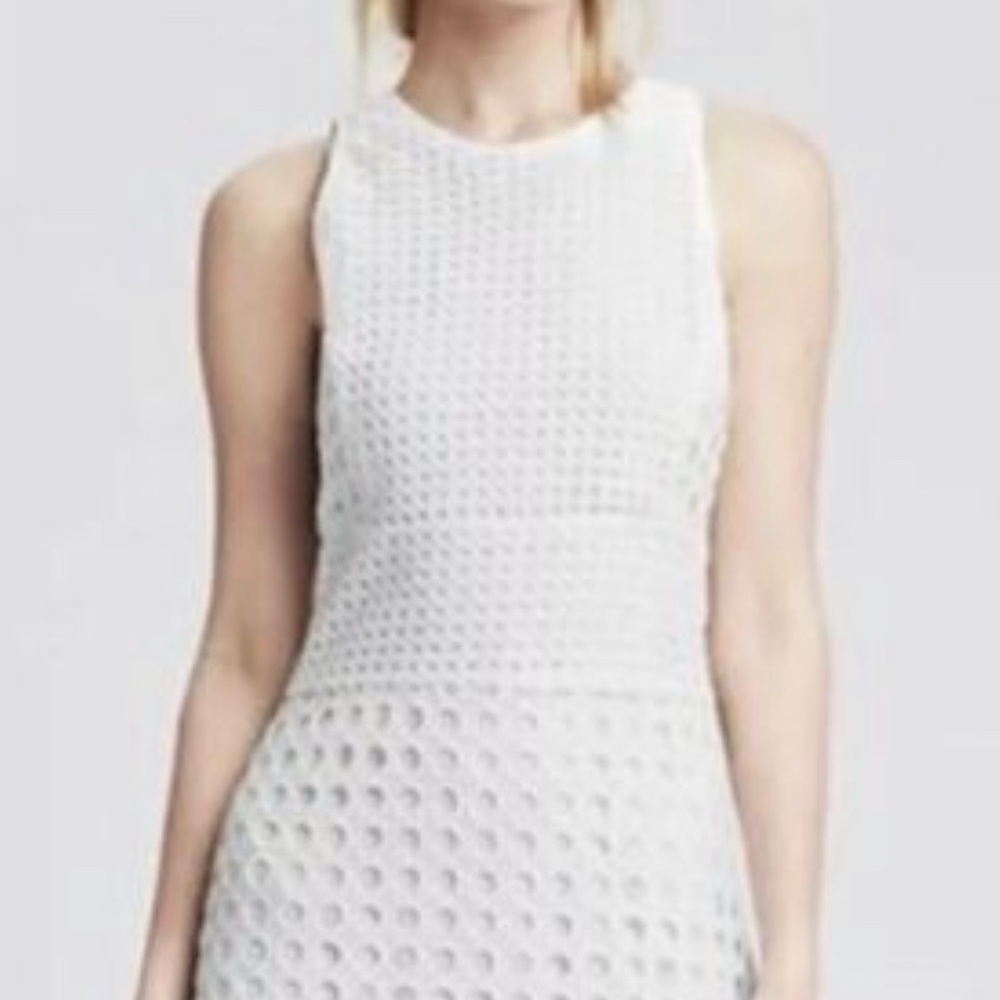 Banana Republic White Eyelet Sheath Size 0P - Picture 2 of 8